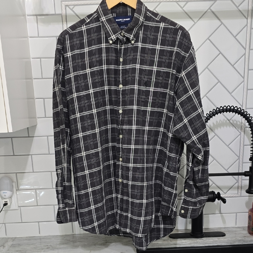 Ralph Lauren Golf Blake Plaid Button Down Shirt Men’s L